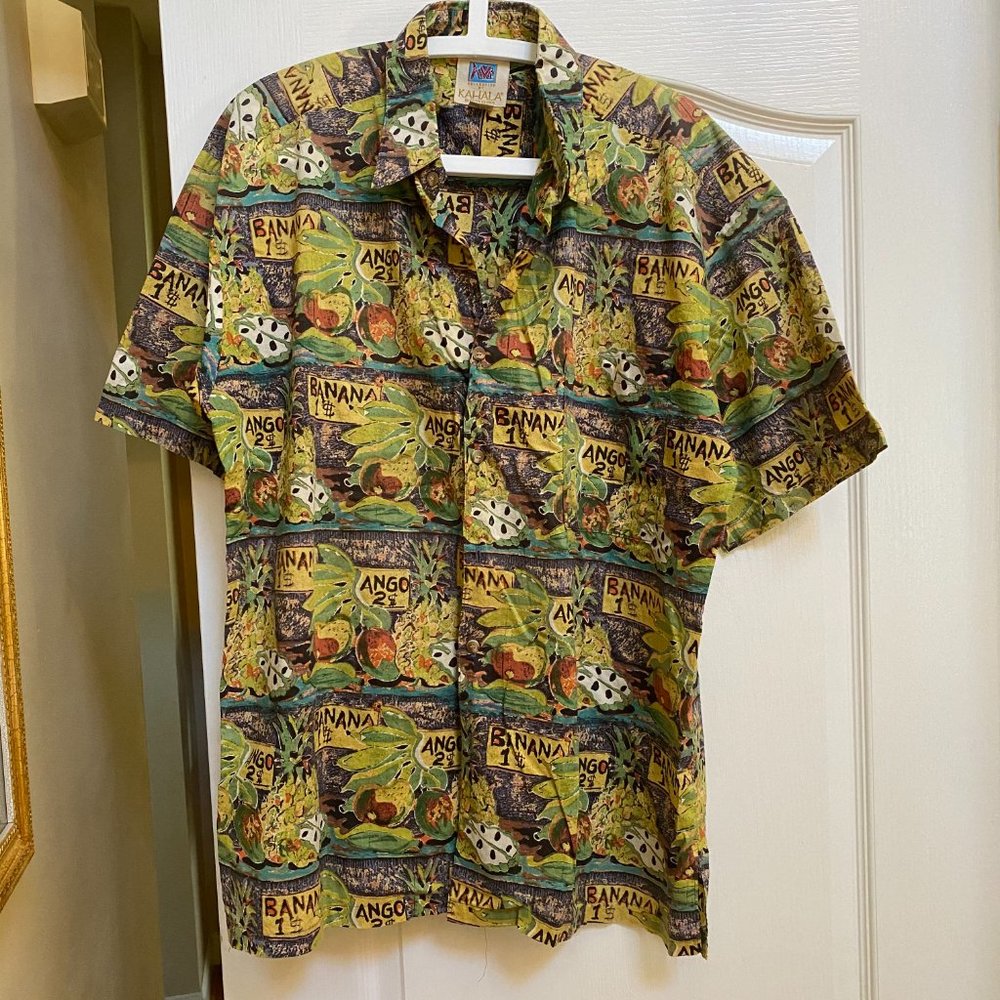 Vintage Printed Hawaiian Button Up Shirt